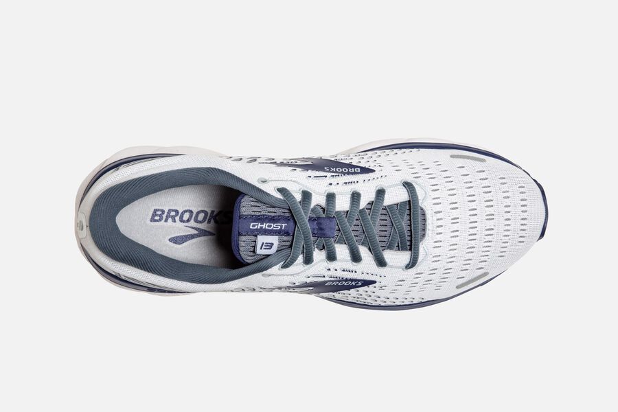 Brooks Ghost 13 Road Loopschoenen Heren - Wit/Blauw - 351760NZI